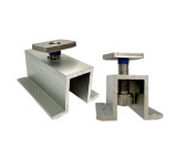 Středový úchyt solárních panelů ALU stříbrný 40mm se šroubem M8x25