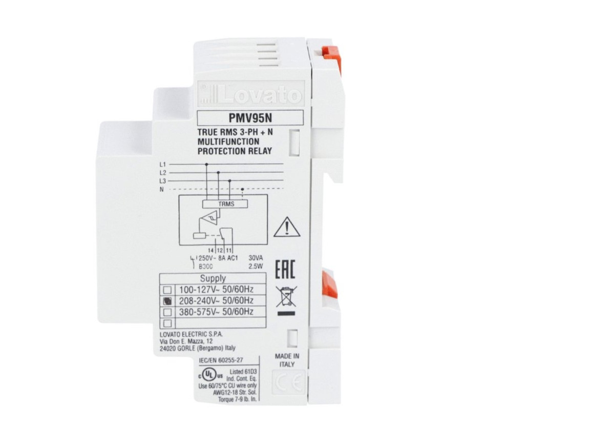 detail LOVATO Napěťové ochranné relé 3PH+N 380/575V MULTIFUN. NFC