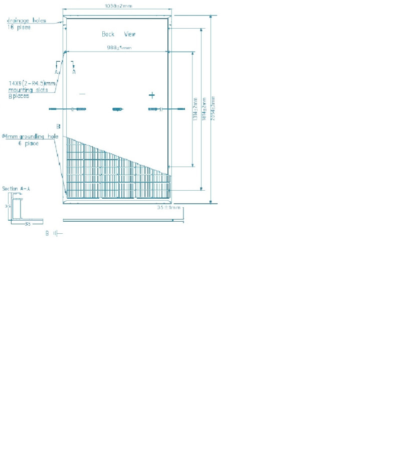 detail Solární panel ULICA SOLAR 455 W černý rám